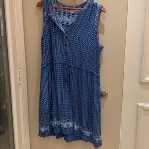 Printed blue everyday dress!